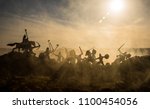 Medieval Battle Scene With...
