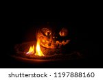 halloween pumpkin smile and... | Shutterstock . vector #1197888160