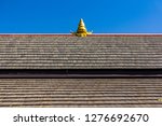 Tile Roof Of Thai Temple In...