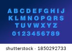 3d illustration of alphabet and ... | Shutterstock .eps vector #1850292733