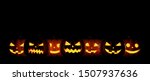 many halloween pumpkin glowing... | Shutterstock . vector #1507937636
