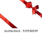 Red ribbon bow isolated on...