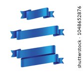blue ribbon isolated on white... | Shutterstock .eps vector #1048652876