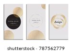 gold metallic textured cards | Shutterstock .eps vector #787562779