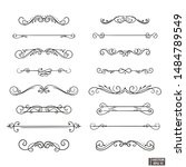 vector elements. a set of curls ... | Shutterstock .eps vector #1484789549