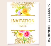 invitation greeting card with... | Shutterstock .eps vector #1333330340