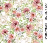 flower print. elegance seamless ... | Shutterstock .eps vector #1876876120