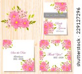 wedding invitation cards with... | Shutterstock .eps vector #229127296