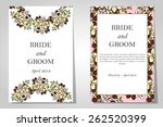 wedding invitation cards with... | Shutterstock . vector #262520399
