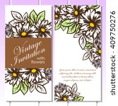 invitation with floral... | Shutterstock .eps vector #409750276