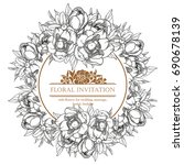 romantic invitation. wedding ... | Shutterstock .eps vector #690678139