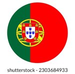 Flag of Portugal. Portugal flag illustration. Portugal flag picture. Eps-10