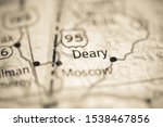 Small photo of Deary on a geographical map of USA