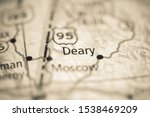 Small photo of Deary on a geographical map of USA