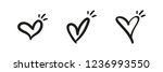 hand drawn heart  love symbol ... | Shutterstock .eps vector #1236993550