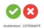 check mark icons  green tick... | Shutterstock .eps vector #1275366679