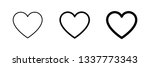 set of heart icons | Shutterstock .eps vector #1337773343