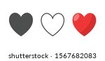 like and heart icon. valentine... | Shutterstock .eps vector #1567682083