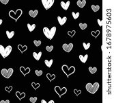 heart doodles seamless pattern. ... | Shutterstock .eps vector #1678975603
