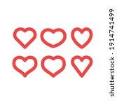 hearts vector icon collection.... | Shutterstock .eps vector #1914741499