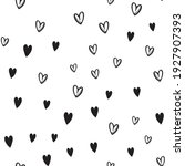 hand drawn doodle hearts... | Shutterstock .eps vector #1927907393