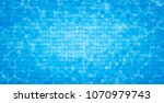 swimming pool bottom caustics... | Shutterstock .eps vector #1070979743