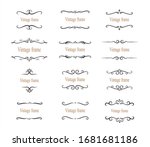 hand drawn set of decorative... | Shutterstock .eps vector #1681681186