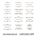 hand drawn set of decorative... | Shutterstock .eps vector #1681681189
