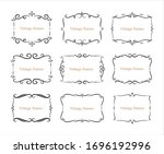 hand drawn set of decorative... | Shutterstock .eps vector #1696192996