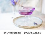 Purple Cocktail Drink In A...