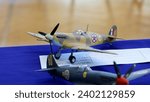 Small photo of Zagreb, Croatia - 09 09 2023: Yugoslav Air Force Spitfire plastic scale model kit