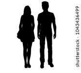 vector silhouettes man and... | Shutterstock .eps vector #1043436499