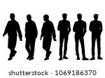 vector silhouettes of men ... | Shutterstock .eps vector #1069186370