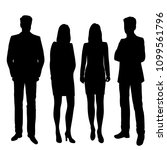set vector silhouettes men and... | Shutterstock .eps vector #1099561796