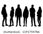 vector silhouettes man and... | Shutterstock .eps vector #1191754786