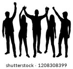 vector silhouettes men and... | Shutterstock .eps vector #1208308399