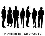 set of vector silhouettes of ... | Shutterstock .eps vector #1289905750