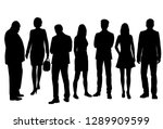 set of vector silhouettes of ... | Shutterstock .eps vector #1289909599