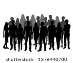 vector silhouette people  group ... | Shutterstock .eps vector #1376440700