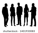 set of vector silhouettes of ... | Shutterstock .eps vector #1401933083