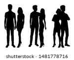 vector silhouettes of  men and... | Shutterstock .eps vector #1481778716