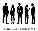 vector silhouettes of  men and... | Shutterstock .eps vector #1498958213