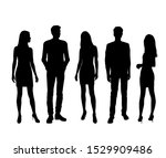 vector silhouettes of  men and... | Shutterstock .eps vector #1529909486