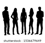 vector silhouettes of  men and... | Shutterstock .eps vector #1536679649