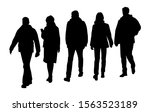 vector silhouettes of  men and... | Shutterstock .eps vector #1563523189