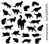 set vector silhouettes of the... | Shutterstock .eps vector #1673399599