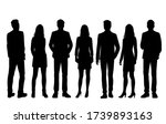 set of vector silhouettes of ... | Shutterstock .eps vector #1739893163