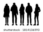 set of silhouettes of men and... | Shutterstock .eps vector #1814136593
