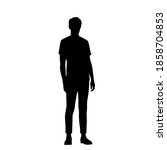 vector silhouette of a man... | Shutterstock .eps vector #1858704853