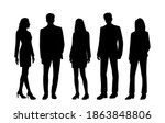 vector silhouettes of  men and... | Shutterstock .eps vector #1863848806